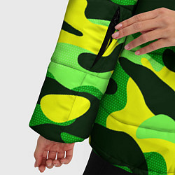 Куртка зимняя женская КАМУФЛЯЖ GREEN, цвет: 3D-черный — фото 2