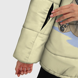 Куртка зимняя женская Влюбленные мопсы, цвет: 3D-черный — фото 2