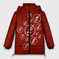 Куртка зимняя женская The Flash Logo, цвет: 3D-черный