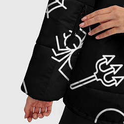 Куртка зимняя женская Страшилки, цвет: 3D-черный — фото 2