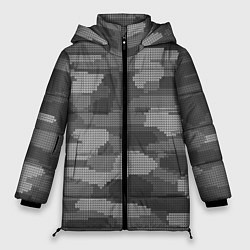 Куртка зимняя женская ВЯЗАНЫЙ КАМУФЛЯЖ, цвет: 3D-черный