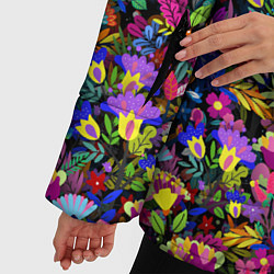 Куртка зимняя женская Мистические цветы, цвет: 3D-черный — фото 2