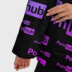 Куртка зимняя женская PornHub, цвет: 3D-черный — фото 2