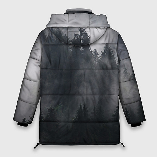 Женская зимняя куртка Лес / 3D-Светло-серый – фото 2