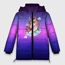 Куртка зимняя женская Единорог, цвет: 3D-красный