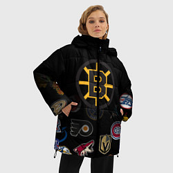 Куртка зимняя женская NHL Boston Bruins Z, цвет: 3D-черный — фото 2