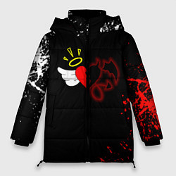 Куртка зимняя женская Добро и зло, Payton Moormeier, цвет: 3D-черный