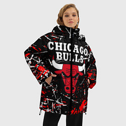 Куртка зимняя женская CHICAGO BULLS, цвет: 3D-черный — фото 2