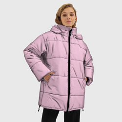 Куртка зимняя женская Светло-розовый, цвет: 3D-черный — фото 2
