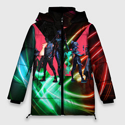 Куртка зимняя женская Valorant Neon, цвет: 3D-красный