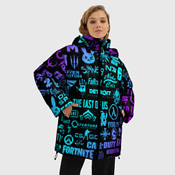 Куртка зимняя женская ЛОГОТИПЫ ИГР, цвет: 3D-черный — фото 2