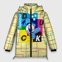Куртка зимняя женская Дональд Дак, цвет: 3D-черный