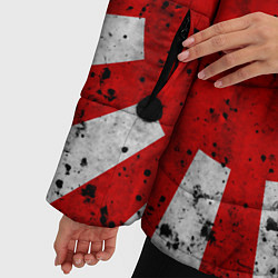 Куртка зимняя женская ЯПОНСКИЙ ФЛАГ, цвет: 3D-черный — фото 2