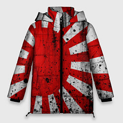 Куртка зимняя женская ЯПОНСКИЙ ФЛАГ, цвет: 3D-светло-серый