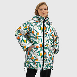 Куртка зимняя женская Оранжевое лето, цвет: 3D-черный — фото 2