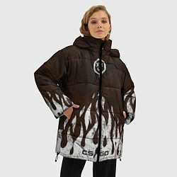 Куртка зимняя женская Cs:go - Оксидное пламя, цвет: 3D-черный — фото 2