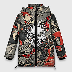 Куртка зимняя женская CYBERPUNK2077 SAMURAI, цвет: 3D-черный