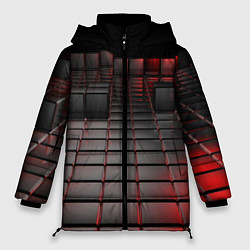 Куртка зимняя женская КАРБОНОВЫЕ ПЛИТЫ, цвет: 3D-черный