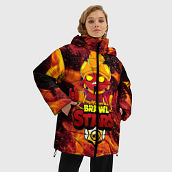 Куртка зимняя женская BRAWL STARS EVIL GENE ДЖИН, цвет: 3D-красный — фото 2