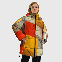 Куртка зимняя женская КУБЫ 3D, цвет: 3D-черный — фото 2