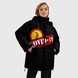 Куртка зимняя женская Covid-19 Антивирус, цвет: 3D-черный — фото 2