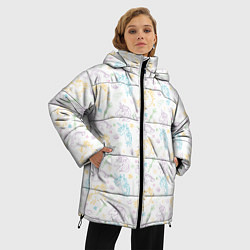 Куртка зимняя женская Милые единороги, цвет: 3D-красный — фото 2