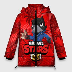 Куртка зимняя женская BRAWL STARS CROW ВОРОН, цвет: 3D-красный
