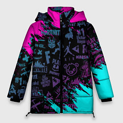 Куртка зимняя женская FORTNITE ФОРНТАЙТ, цвет: 3D-черный