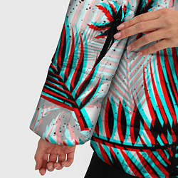 Куртка зимняя женская ПАЛЬМЫ TROPICAL GLITCH, цвет: 3D-светло-серый — фото 2