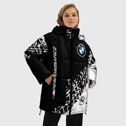 Куртка зимняя женская BMW БМВ, цвет: 3D-светло-серый — фото 2