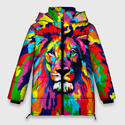Куртка зимняя женская Лев Artistic Art, цвет: 3D-светло-серый