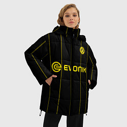 Куртка зимняя женская BORUSSIA DORTMUND, цвет: 3D-черный — фото 2