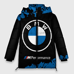 Куртка зимняя женская BMW БМВ, цвет: 3D-черный