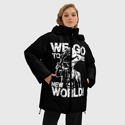 Куртка зимняя женская WE GO TO THE NEW WORLD!, цвет: 3D-черный — фото 2