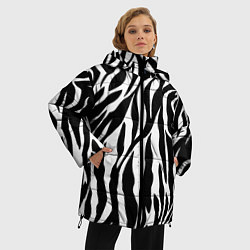 Куртка зимняя женская Зебра, цвет: 3D-черный — фото 2
