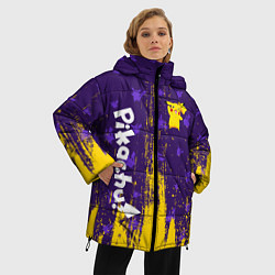 Куртка зимняя женская ПИКАЧУ PIKACHU, цвет: 3D-красный — фото 2