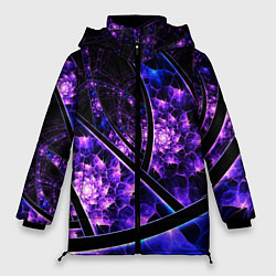Куртка зимняя женская Фрактал линии, цвет: 3D-черный