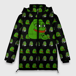 Куртка зимняя женская Frog Pepe, цвет: 3D-черный