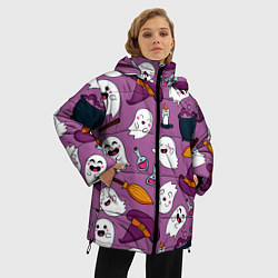 Куртка зимняя женская Halloween 2020, цвет: 3D-черный — фото 2