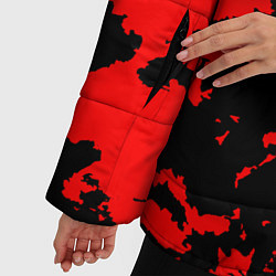 Куртка зимняя женская Красный на черном, цвет: 3D-черный — фото 2