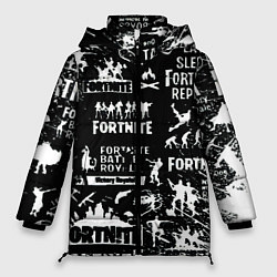 Куртка зимняя женская Fortnite, цвет: 3D-черный