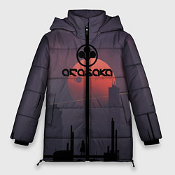 Куртка зимняя женская Cyberpunk 2077 - Arasaka, цвет: 3D-черный