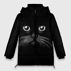 Куртка зимняя женская Кошачья моська, цвет: 3D-светло-серый