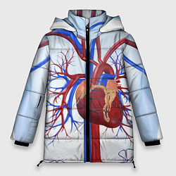 Куртка зимняя женская Сердце, цвет: 3D-черный