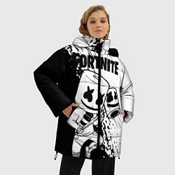 Куртка зимняя женская FORTNITE MARSHMELLO, цвет: 3D-светло-серый — фото 2