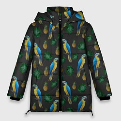 Куртка зимняя женская Попугай Ара, цвет: 3D-черный