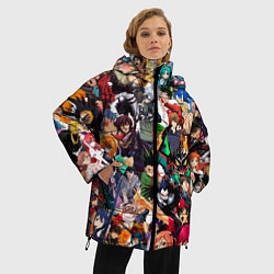 Куртка зимняя женская Аниме персонажи, цвет: 3D-черный — фото 2
