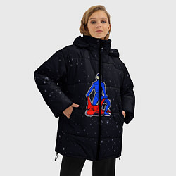 Куртка зимняя женская AMONG US gachimuchi эстетика, цвет: 3D-черный — фото 2
