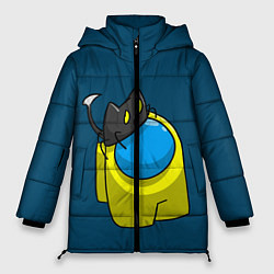 Куртка зимняя женская Among Us Cat, цвет: 3D-черный