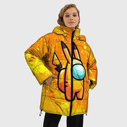 Куртка зимняя женская AMONG US - Pikachu, цвет: 3D-черный — фото 2